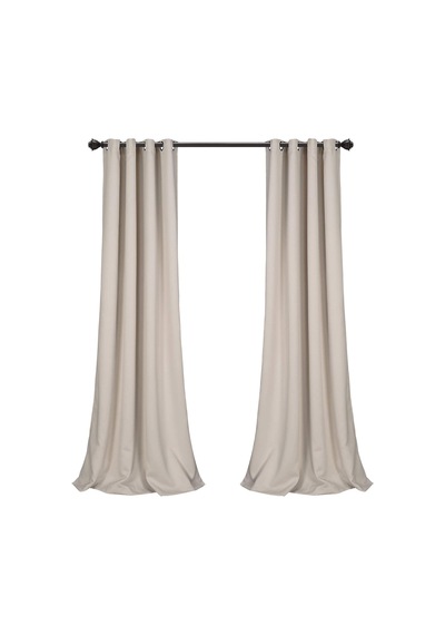 Yalıtımlı Gromet Karartma Perdeleri Panel Çifti, 132 Cm G X 213 Cm U, Buğday