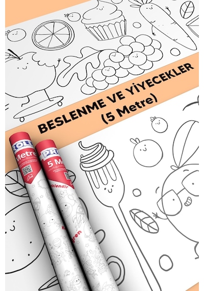 Sağlıklı Beslenme Boyama Kağıdı