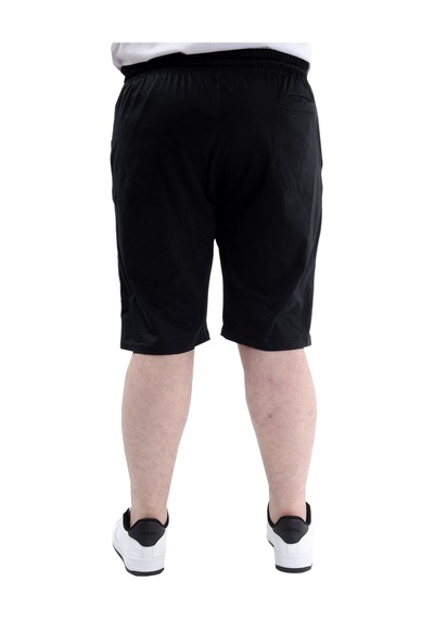 Mode Xl Büyük Beden Erkek Kapri Basic Yan Cepli 24514 Siyah Siyah