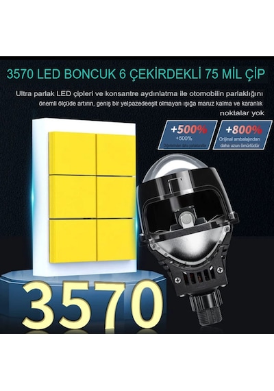 Otoçizgi 2,5 İnç Led Lazer Projektör Lens Bi Led Projektör Far Montajı Araba Projektör Lensi - P25
