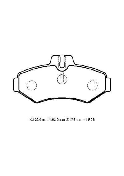 Mercedes Sprınter 95/00 Arka Fren Balatası Kulaksız Kablosuz Disk 125,6x62x17,8 Bramax - Fren Ve Ekipmanları