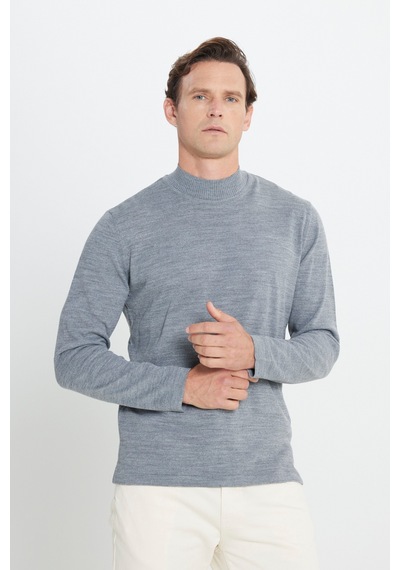 AC&Co / Altınyıldız Classics Erkek Grı Melanj Standart Fit Normal Kesim Yarım Balıkçı Yaka Triko Kazak AC&Co / Altınyıldız Classics Erkek Grı Melanj Standart Fit Normal Kesim Yarım Balıkçı Yaka Triko Kazak