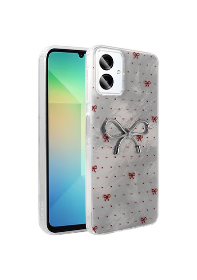 Galaxy A06 Uyumlu Kılıf Kamera Korumalı Figürlü Zore Ponti Silikon Kapak - Açık Mavi Açik Mavi