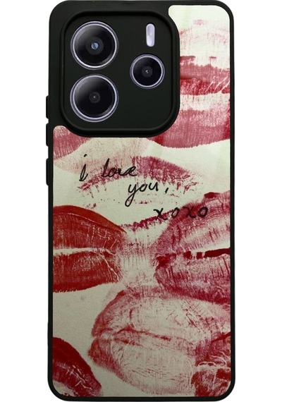 Xiaomi Redmi Note 14 5g I Love You Tasarımlı Glossy Telefon Kılıfı Çok Renkli