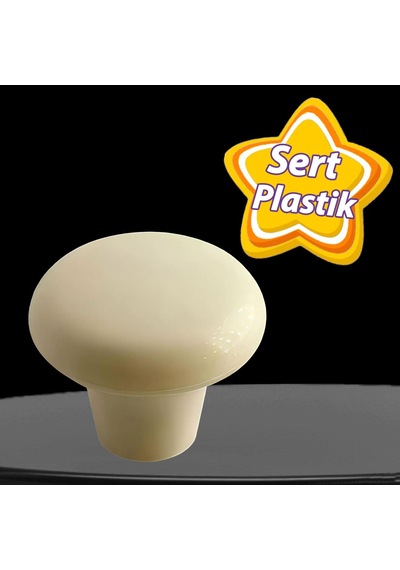 Sert Plastik Mantar Düğme Kulp Krem Dolap Mobilya Mutfak Dolabı Çekmece Kapak Kulpu Kulbu