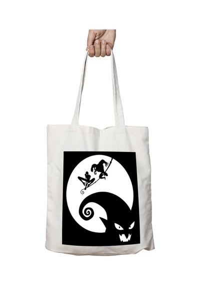 Art Hediye Venom Spiderman Jack Skellington İki Tarafı Kalıcı Baskılı Yıkanabilir Çanta Çok Renkli