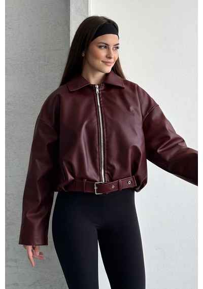 Genel Markalar Kadın Bordo İçi Peluş Astarlı Suni Deri Ceket Kemer Detaylı Kürklü Oversize Kısa Mont Bordo1234 Bordo1234 Genel Markalar Kadın Bordo İçi Peluş Astarlı Suni Deri Ceket Kemer Detaylı Kürklü Oversize Kısa Mont Bordo1234 Bordo1234