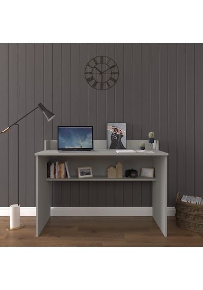 Asra Trend Çalışma Masası ÇM-01 %100 MDF Bilgisayar Masası Kül Gri