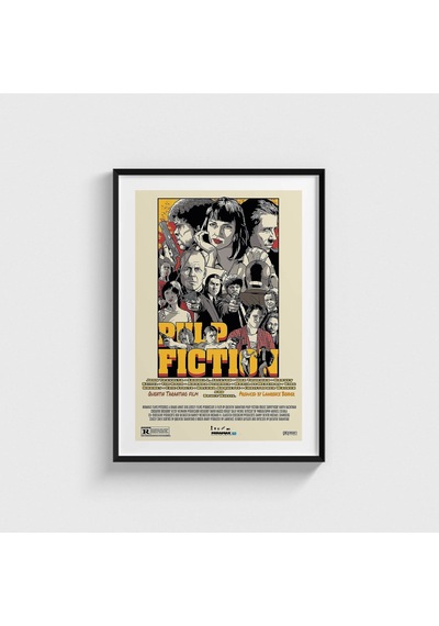Pulp Fiction 1994 Film Posteri Tablo Çerçeveli Poster Duvar Dekorasyonu Siyah Çerçeveli Tablo Siyah Çerçeveli Tablo Dn11d332sıyah
