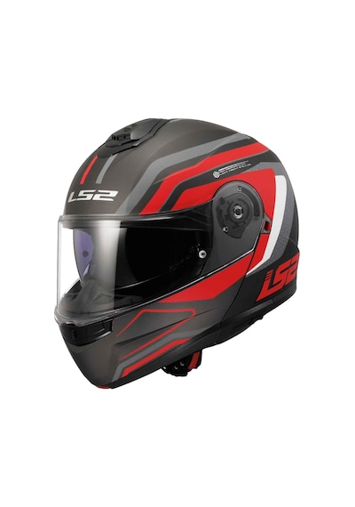 Ls2 Strobe 2 Phantom Çene Açılır Kask Gri - Kırmızı
