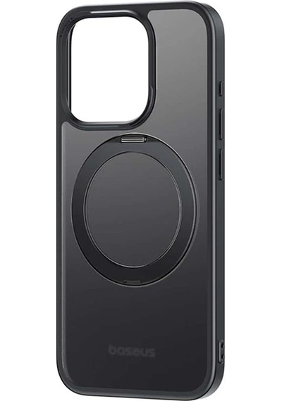 Baseus iPhone Uyumlu 15 Pro Max Skyring Serisi Standlı Magsafe Manyetik Kılıf + Tempered Ekran Koruyucu Set- 5775 Mh-hs9367-5260