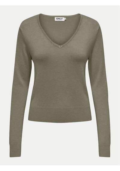Only Onlvenıce Lıfe Ls Vneck Pullo Knt Noos Gri Kadın Kazak 15333990