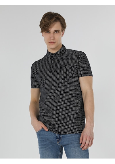 Colin'S Regular Fit Baskılı Lacivertvert Erkek Polo Yaka Tişört Cl1058474_Q1.V1_Nav