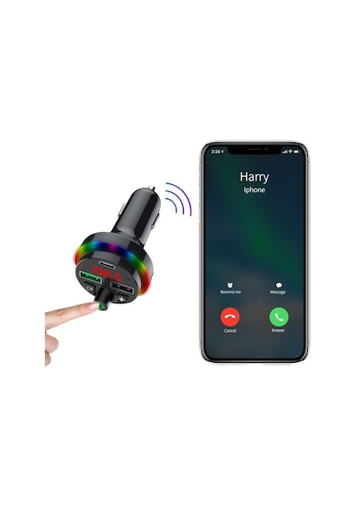 Sprange Stf1 Rgb Işık Pd 25w Qc3.1a Şarj Bluetooth Fm Transmiter
