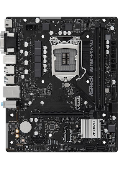 Asrock B560M-HDV/M2 Intel B560 3200 MHz DDR4 Soket 1200 mATX Anakart Asrock B560M-HDV/M2 Intel B560 3200 MHz DDR4 Soket 1200 mATX Anakart