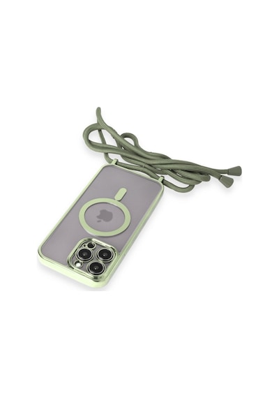 Apple iPhone Uyumlu 12 Pro Kılıf Divo Lazer Askılı Magsafe Kapak - Koyu Yeşil Bzsxx00 1