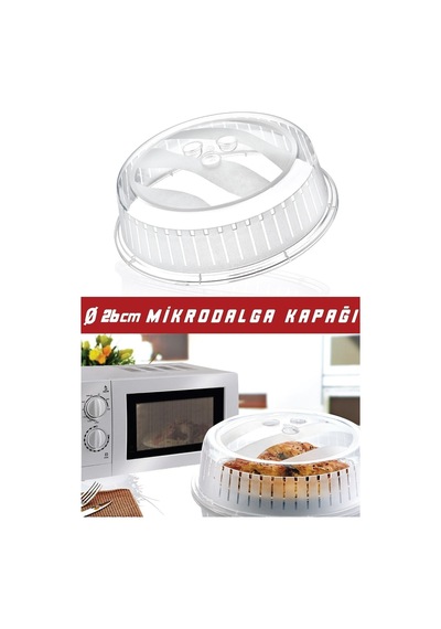 Mikrodalga Kapağı 26 Cm Mutfak Fırın Mikrodalga Koruma Kapak Plastik Diğer