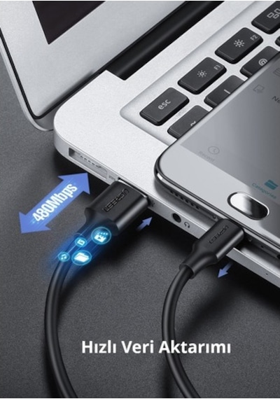 Ugreen Micro Usb Şarj Ve Data Kablosu Beyaz 1 Metre