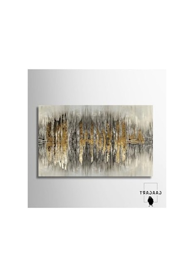150 X 100 Cm Çizgisel Soyut Tasarımlı Yatay Kanvas Tablo