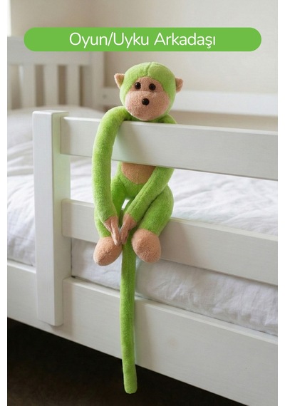 Elleri Yapışan Oyun Ve Uyku Arkadaşı Peluş Maymun Yeşil Yeşil