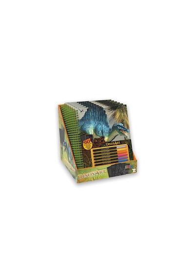 Lordstore513 Dinosart Kara Sayfalı Boyama Kitabı