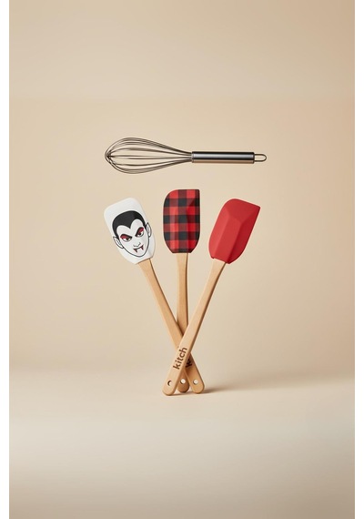 4 Lü Silikon Spatula Ve Çırpıcı Seti Karışık Renk Renkli