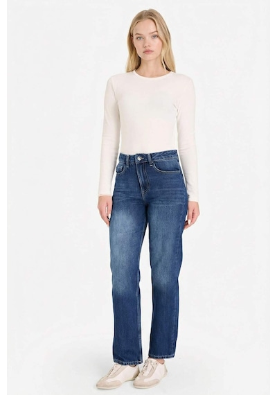 Defacto Mom Fit Yüksek Bel Bilek Boy Jean Yıkamalı Pantolon G6898ax25cwnm34 Mavi-nm34 Defacto Mom Fit Yüksek Bel Bilek Boy Jean Yıkamalı Pantolon G6898ax25cwnm34 Mavi-nm34