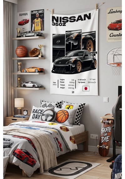 Nissan 350z Dekoratif Duvar Örtüsü Duvar Halısı Reaste