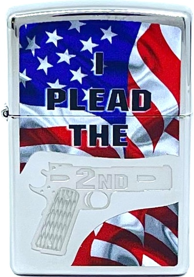 Zippo 2nd Amendment Plead With Flag Dizayn Çakmak