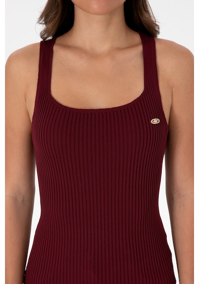 U.S. Polo Assn. Kadın Bordo Kare Yaka Kazak 50314626-VR177