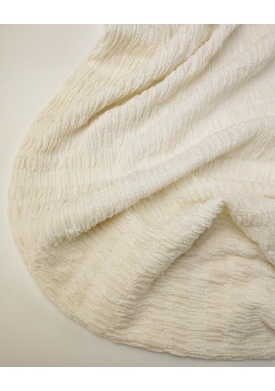 Krem Renkte Bürümcüklü Jarse Kumaş En 125 Cm X Boy 200 Cm -10819 Krem