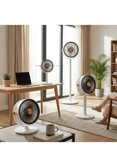 Bay 5 Kademeli 4 Farklı Yükseklik Ayarlı Standlı Vantilatör Taşınabilir Masaüstü Ve Ayaklı Fan S34 Bx40 Na
