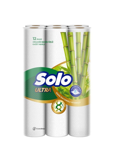 Solo Ultra Organik Bambu Özlü Havlu 12'li 6'li Avantaj Paketi Mıchu