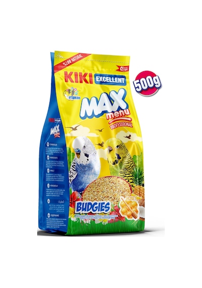 KIKI Excellent Kuş Max Menu Budgies Ballı Muhabbet Kuşu Yemi 500 gr. KB301