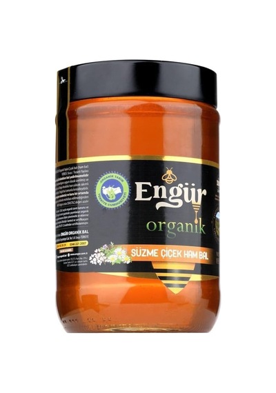 Engür Organik Süzme Çiçek Ham Bal 850 Gr