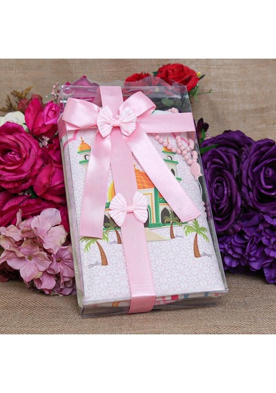 Çocuk Seccadesi Pembe 45x82 Cm Aksa Pembe & Kokulu Tesbih Bebek Pembesi & Ayşe Namaz Kılıyor Puzzle Çok Renkli