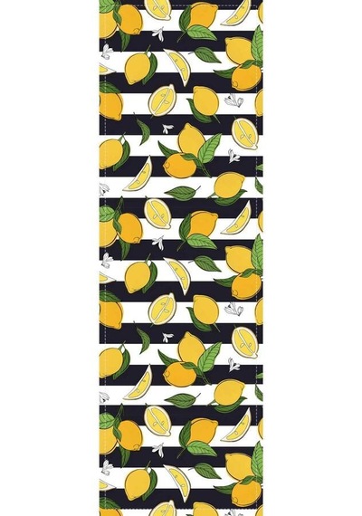 Sarı Limon Desenli Premium Masa Örtüsü Runner Rnr124n11