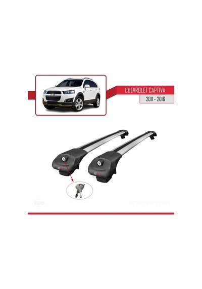 Chevrolet Captiva 2011-2016 Arası İle Uyumlu Ace-1 Ara Atkı Tavan Barı Gri