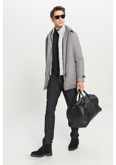 AC&Co / Altınyıldız Classics Erkek Grı Standart Fit Normal Kesim Gömlek Yaka Yan Cepli Kaban Gri AC&Co / Altınyıldız Classics Erkek Grı Standart Fit Normal Kesim Gömlek Yaka Yan Cepli Kaban Gri