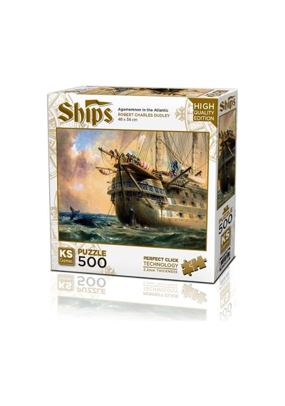 20050 Hms Agamemnon İn Atlantic 500 Parça Puzzle -ks Puzzle