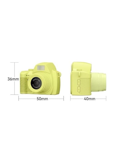 Torima Dijital Fotoğraf Makineleri Video Mini Kamera 2k Video 128gb Destekli Cmr42 Sarı