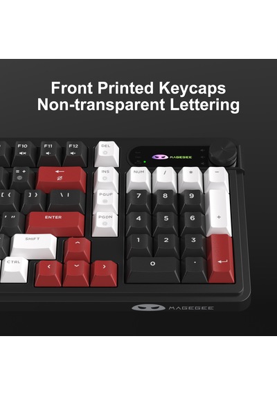 Magegee Gk960 Tri-mode Rgb Membran Siyah-bordo Gaming Klavye