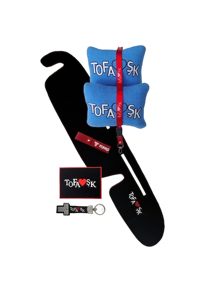 Tofaş Şahin Doğan Kartal Yüksek Göğüs Torpido Koruma Halısı / Tofaş Mavi Polar Oto Yastık Aksesuar