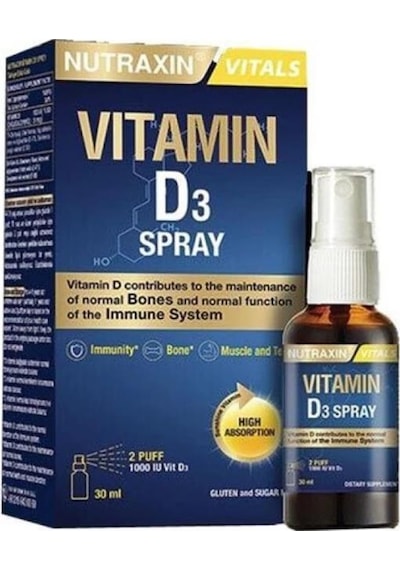 Nutraxin D3 Vitamin Sprey - Gıda Takviyesi 30 Ml