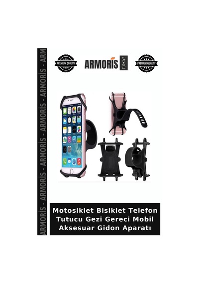 Motosiklet Bisiklet Telefon Tutucu Gezi Gereci Mobil Aksesuar Gidon Aparatı Çok Renkli