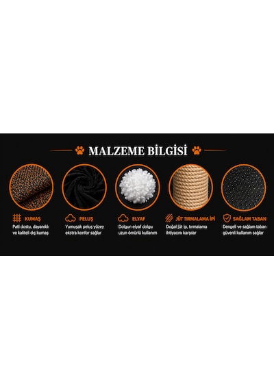 Terra Çok Katlı Kedi Evi Tırmalama Direkli Modern Kedi Yuvası