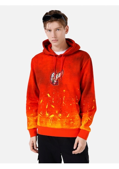 Colin's Colins Regular Fit Baskılı Turuncu Erkek Sweatshirt Cl1066979 Turuncu