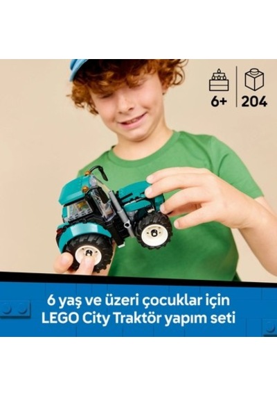 Lego Çiftçi Minifigürü İle 6 Yaş Ve Üzeri İçin Yaratıcı Traktör Seti