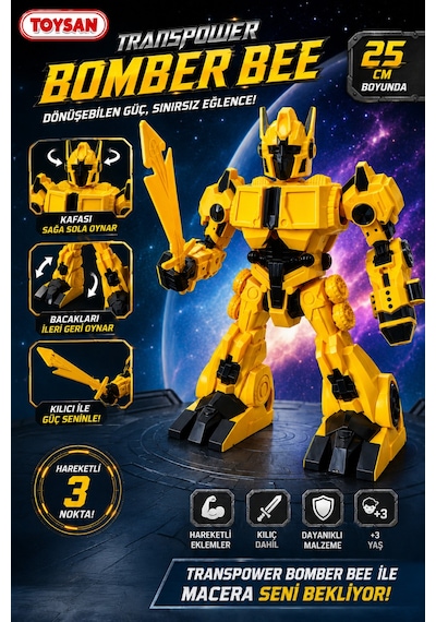 Transformer Optimus Prime / Bumble Bee Robot Oyuncak 2'li Set