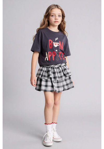 Defacto Flanel Etek Kız Çocuk H0723a826spbk27 Siyah-bk27